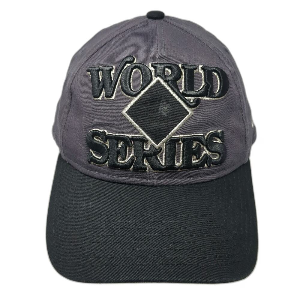 New Era MLB World Series League Champs Gray Baseball Cap OS Slideback Cotton Hat